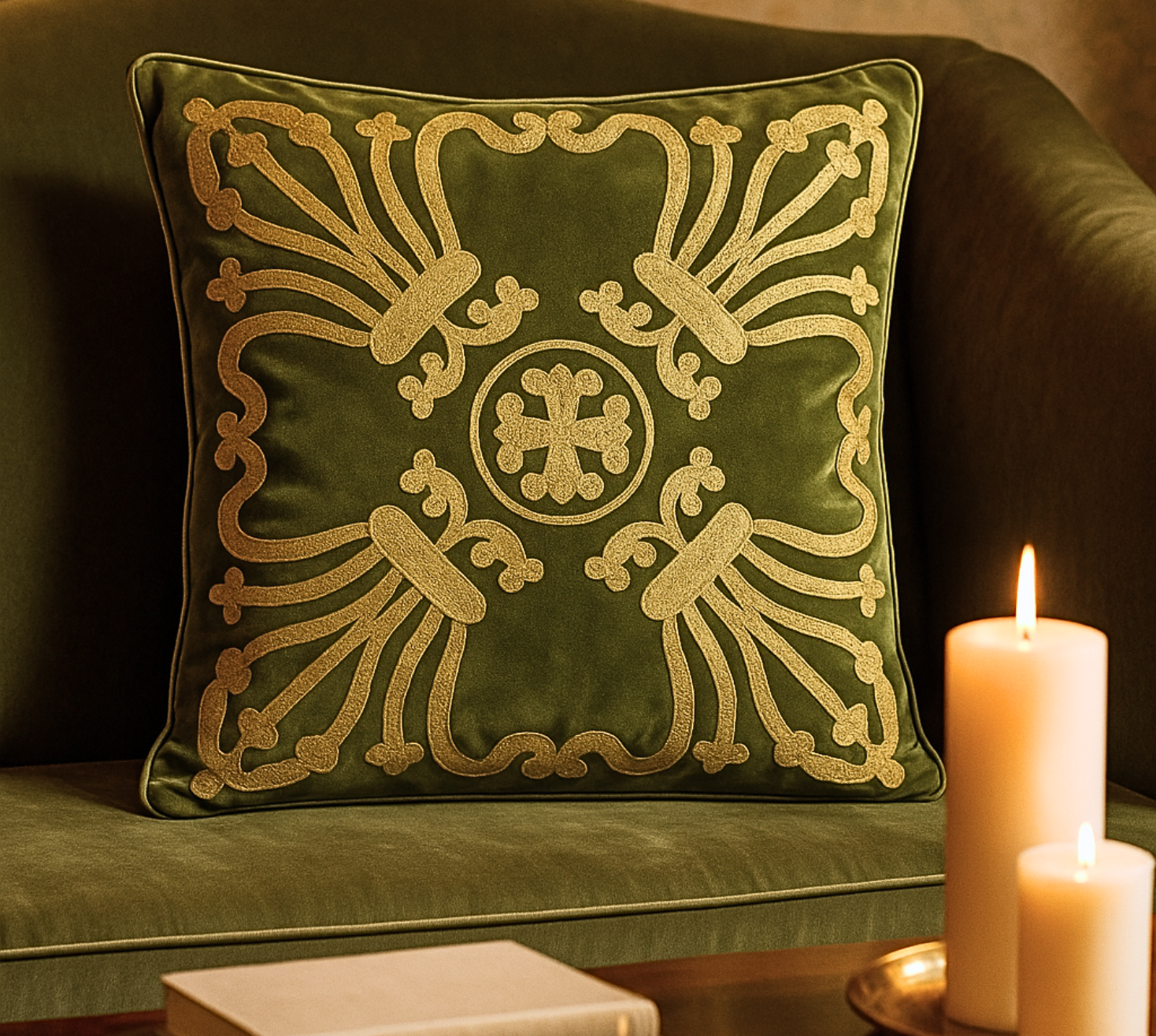The Olive splendour Cushion cover