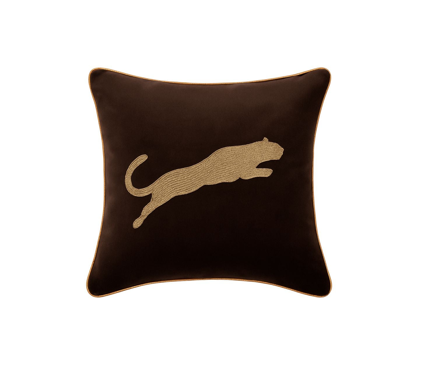 The Leopard Luxe in brown cushion cover