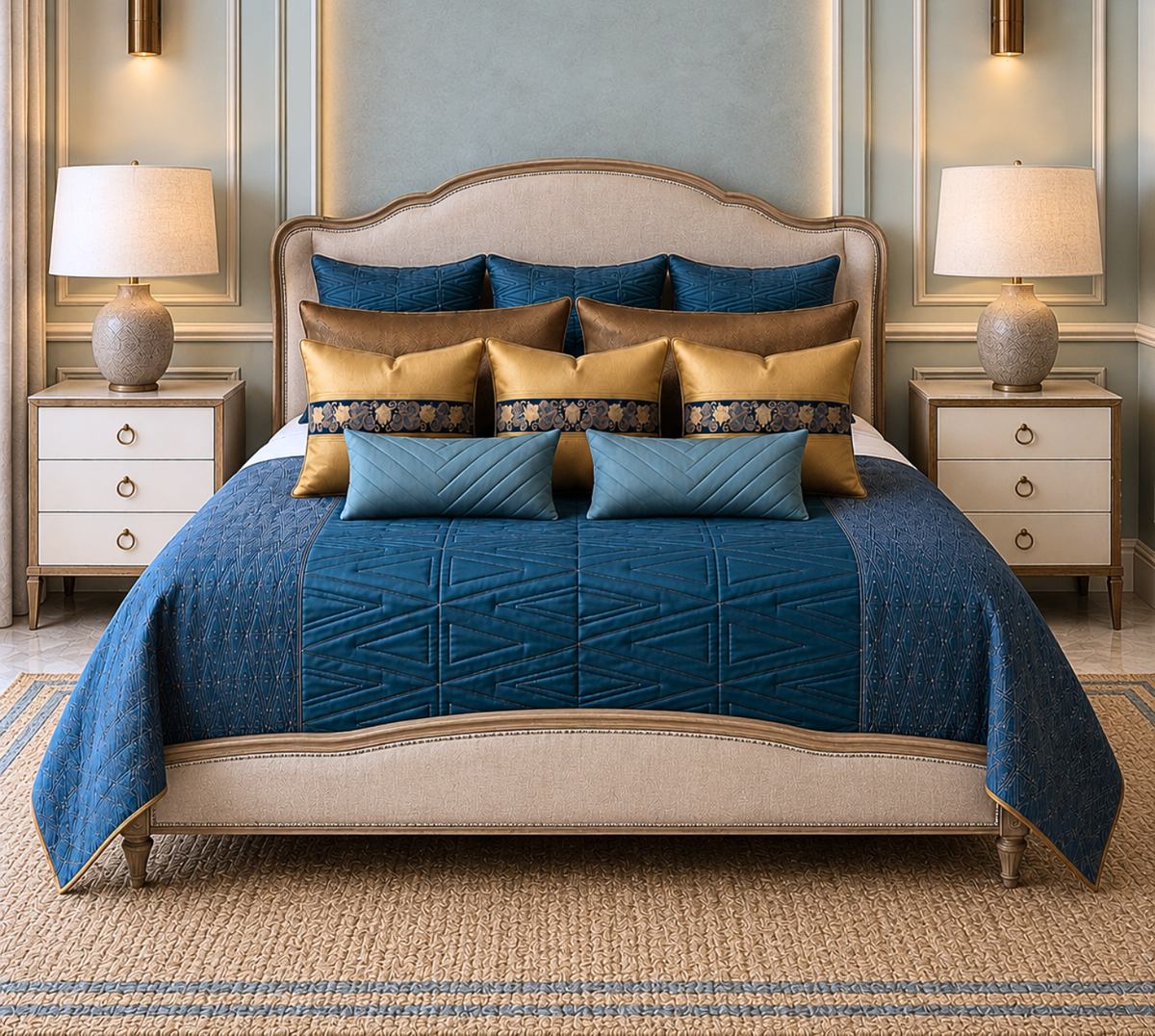 The Neel sutra quilted bed spread