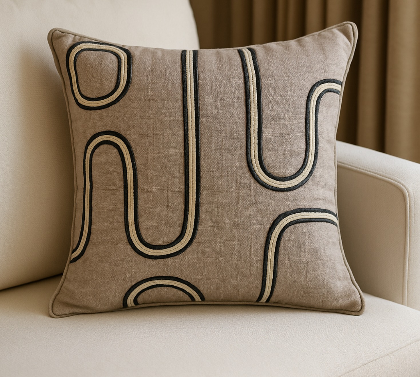 The Blush geometry Cushion Cover