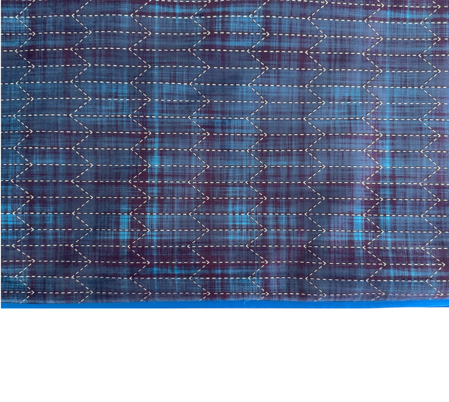 midnight velvet checkered bed runner