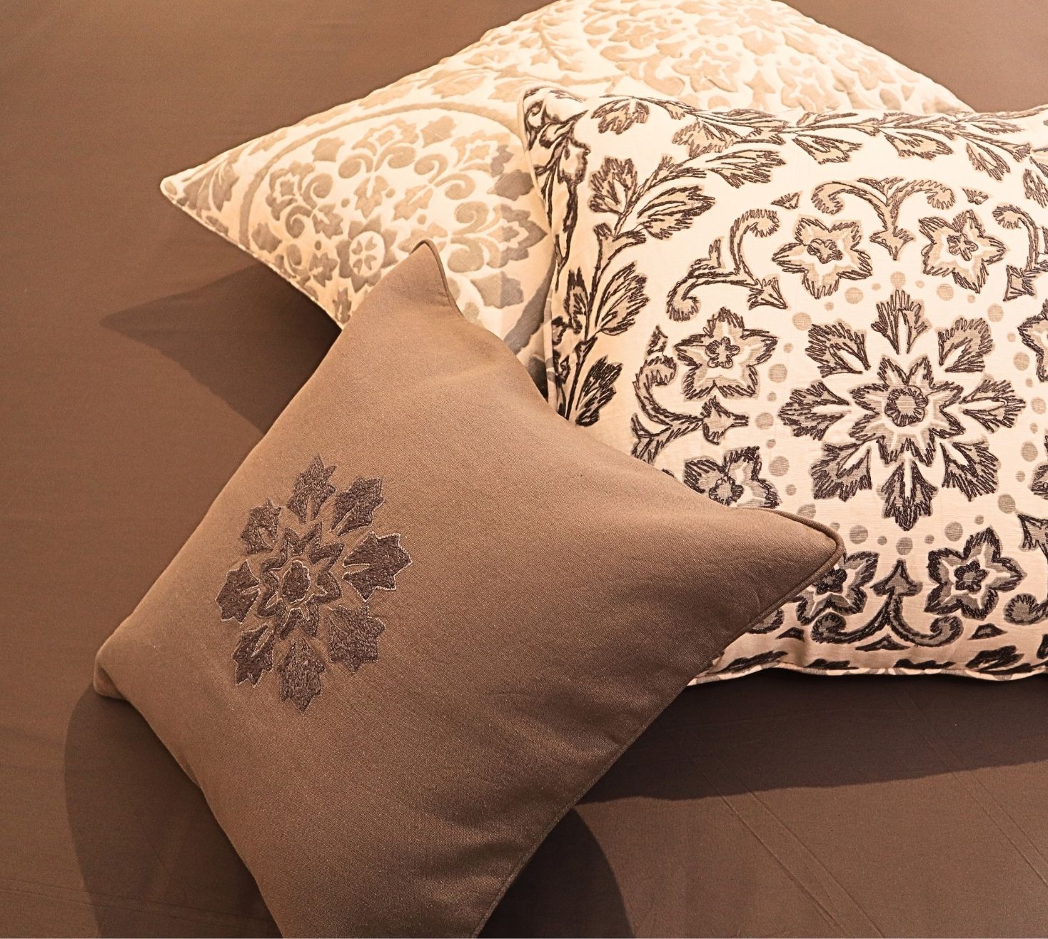 Ikat Geometrical Floral Quilted Bedspread