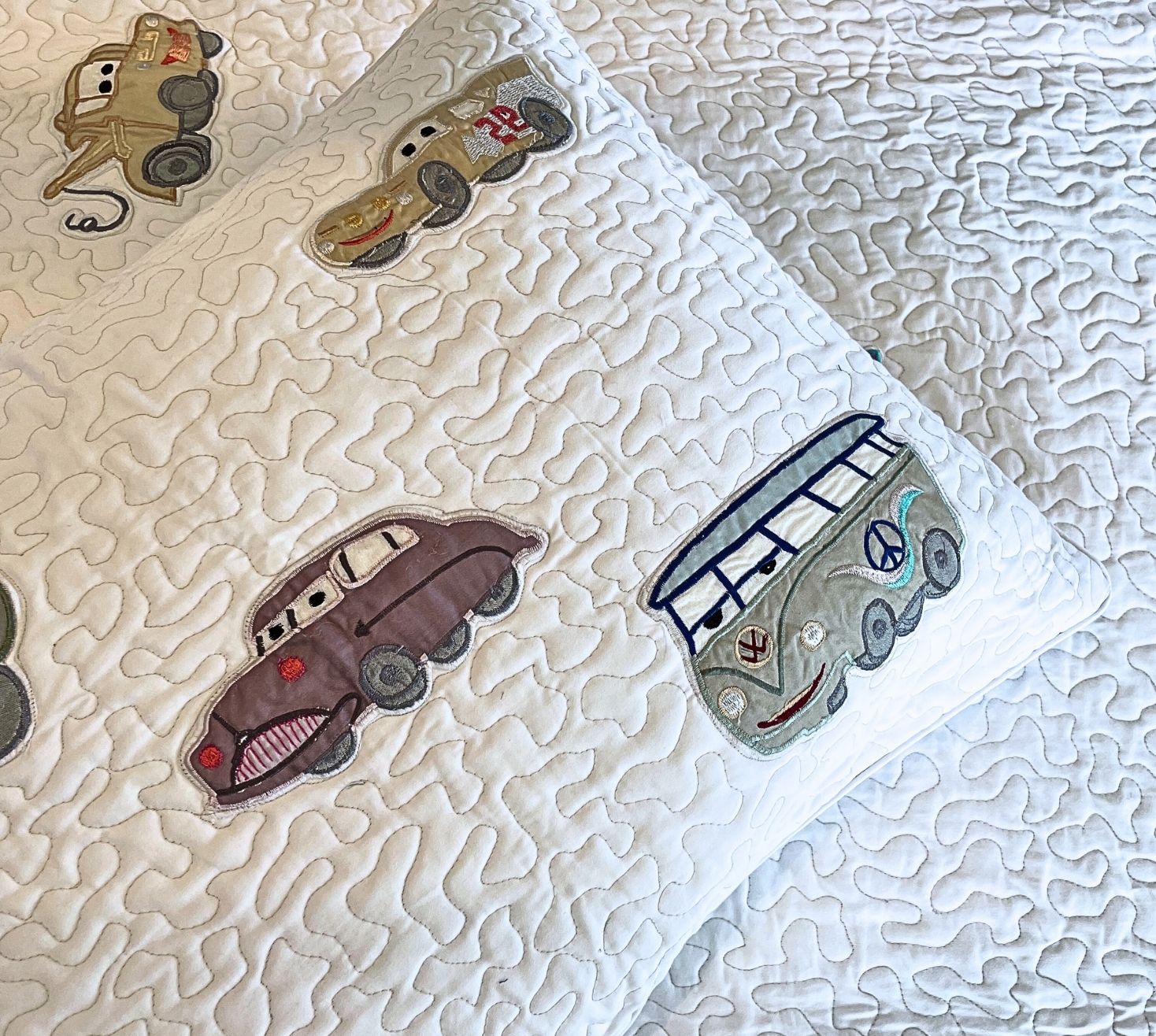 Cars themed Quilted Bedspread