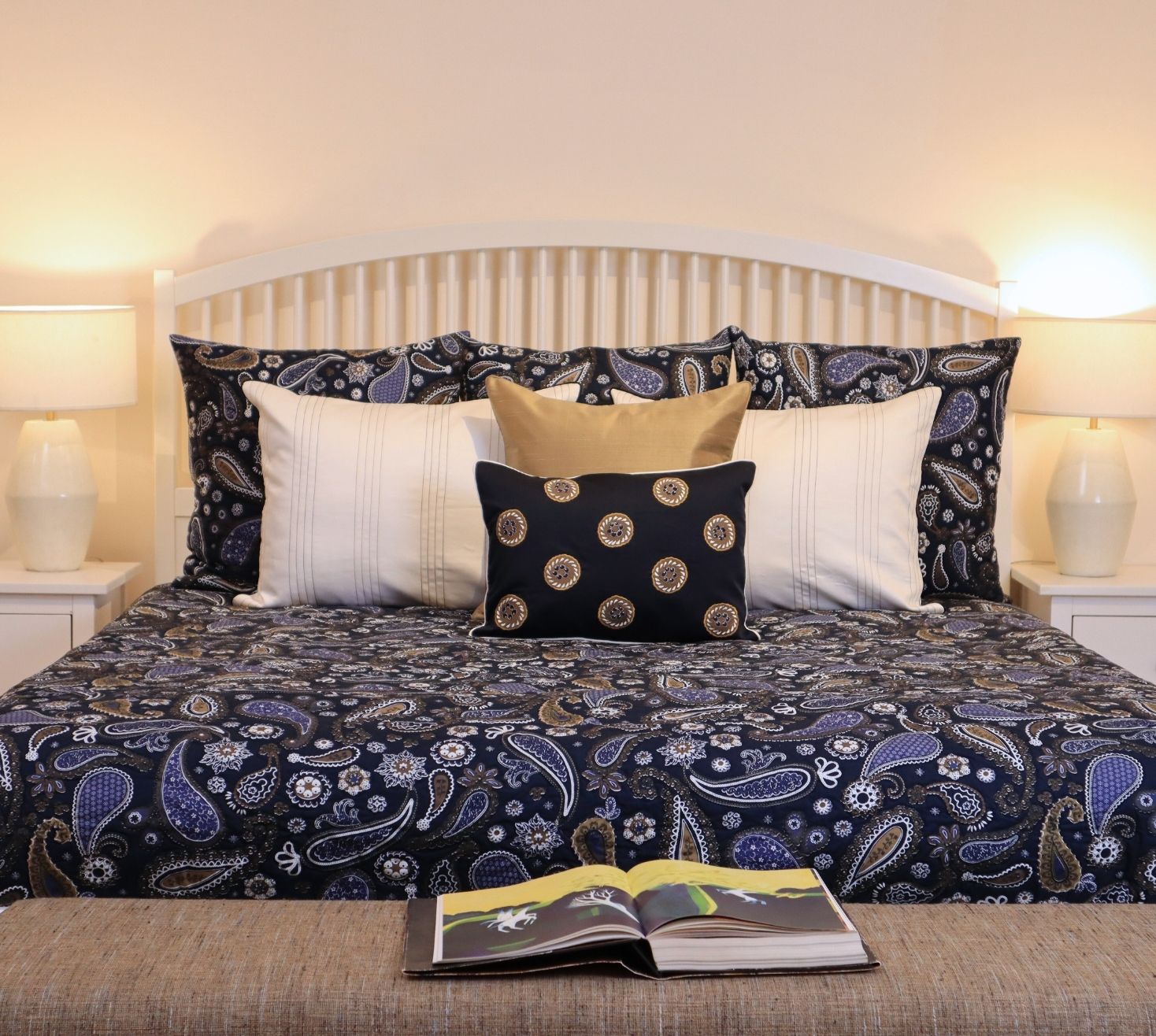 Printed Paisley Quilted Bedspread