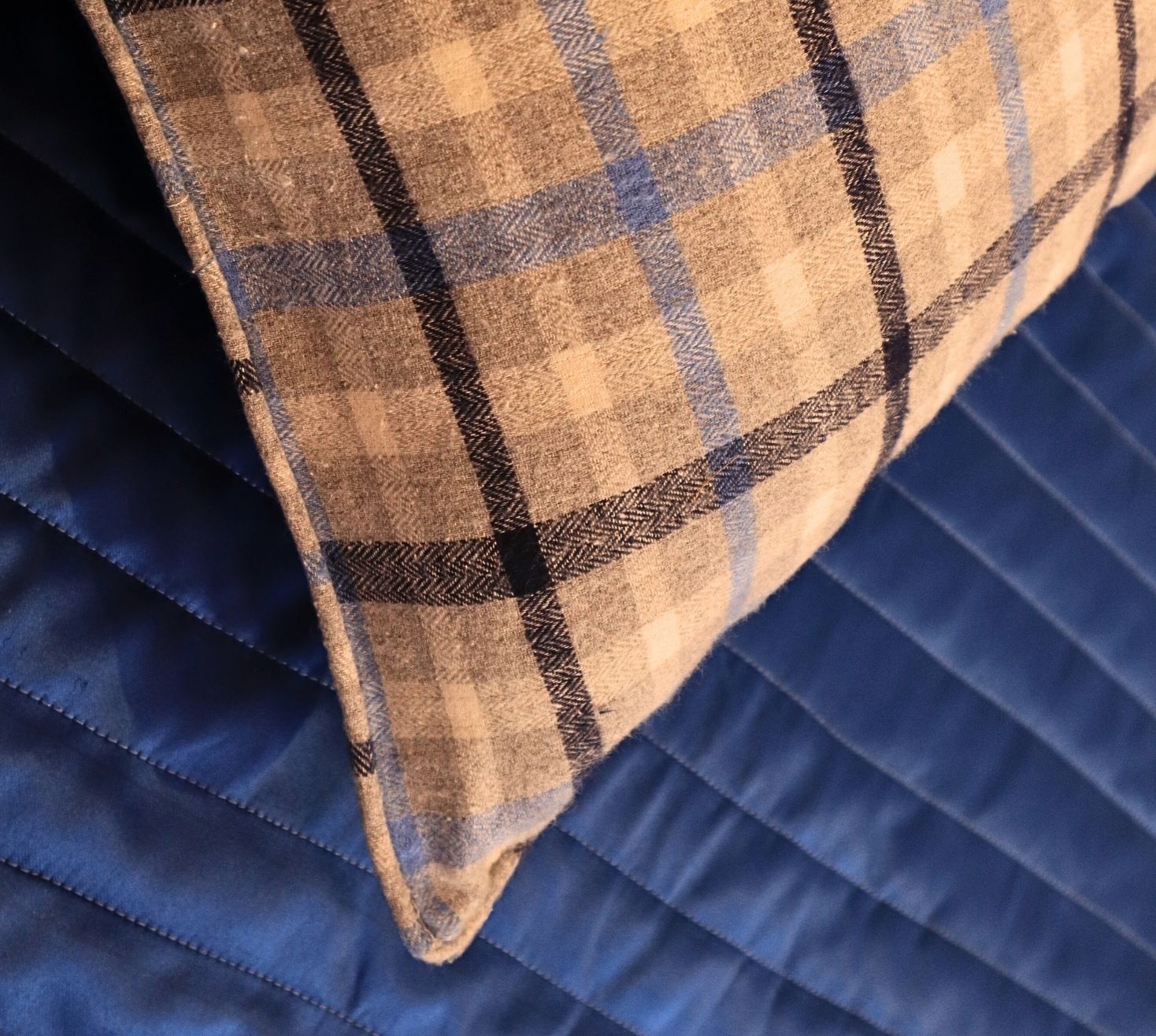 Sapphire Blue Quilted Bedspread