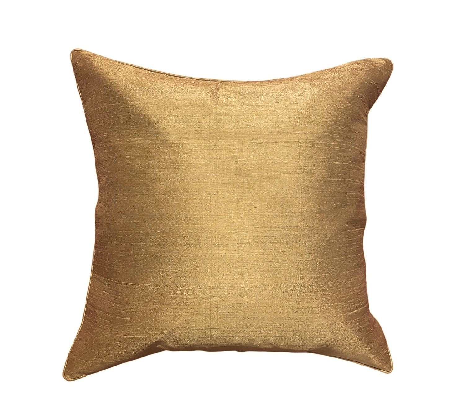 Fern patterned golden thread work quilted bedspread