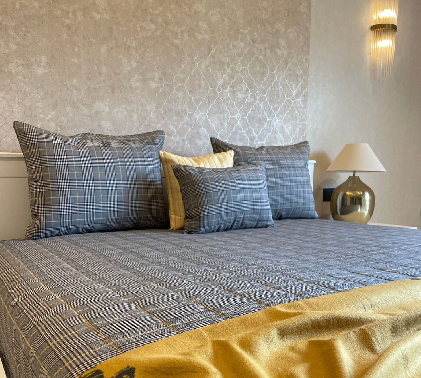 Classic Gilded Grey Quilted Bedspread