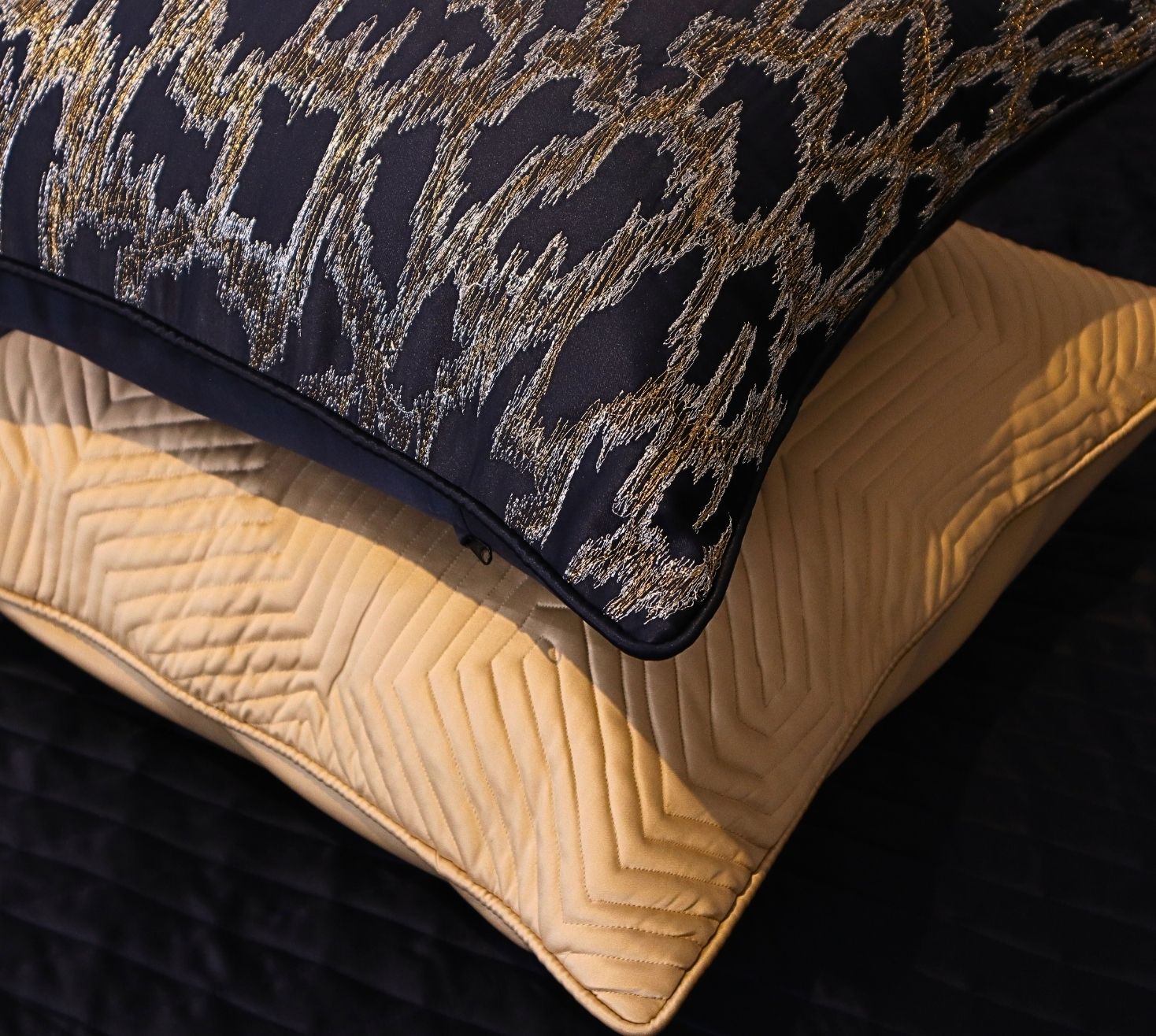 Imperial Blue signature Quilted Bedspread