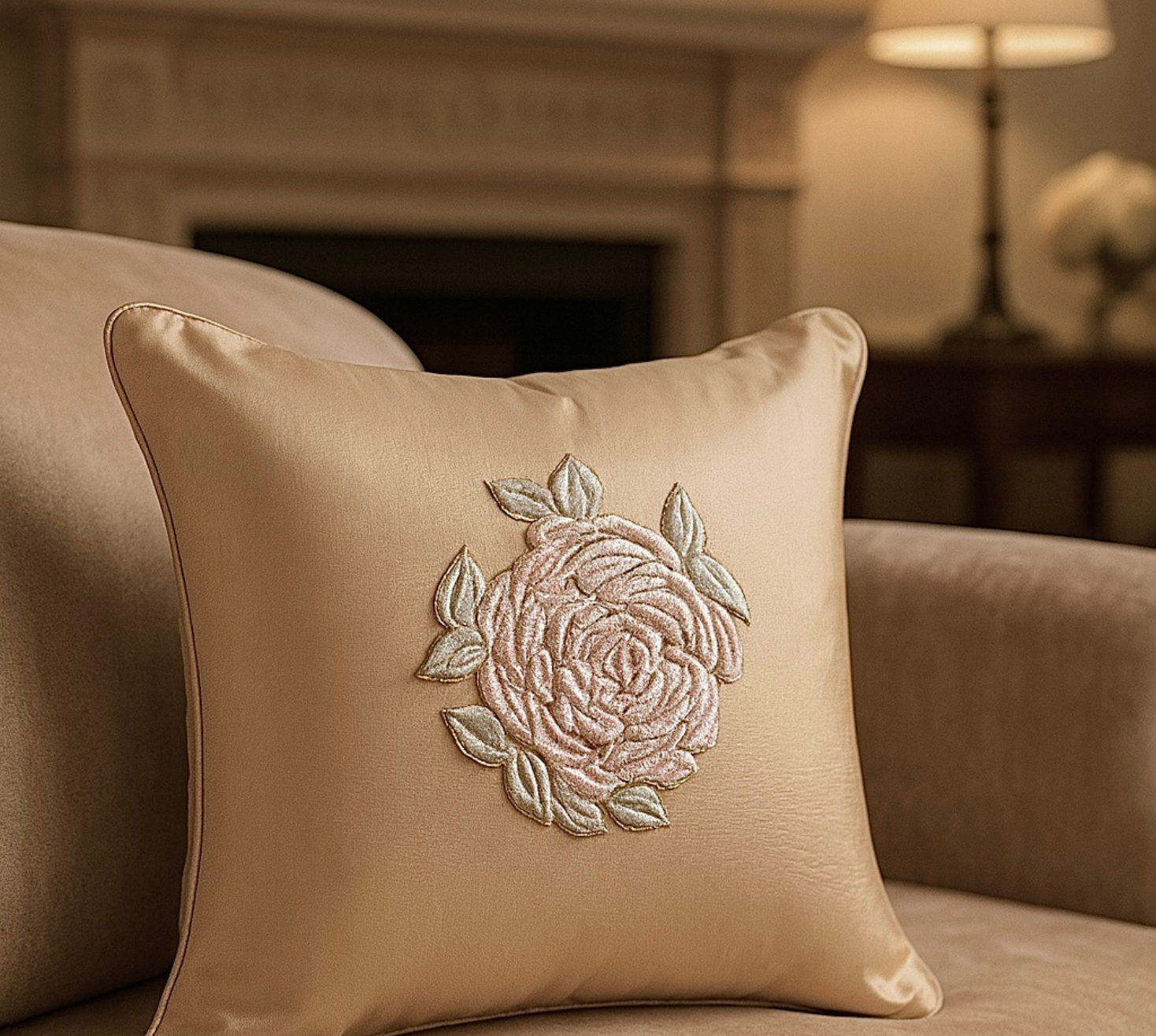 Regal Velvet rose silk cushion cover