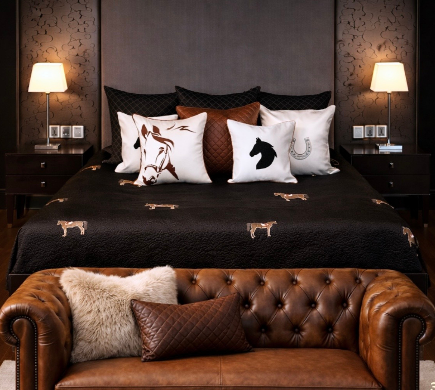The Stallion Quilted Bedspread - Where Horses Meet Haute