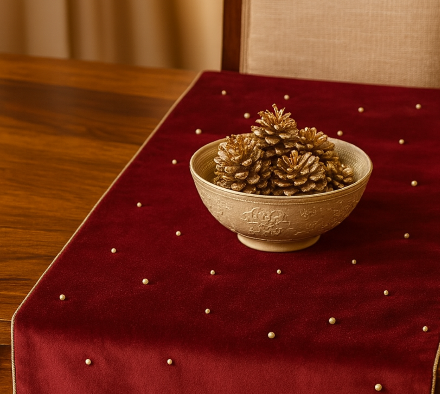 Pearl Majesty Velvet runner