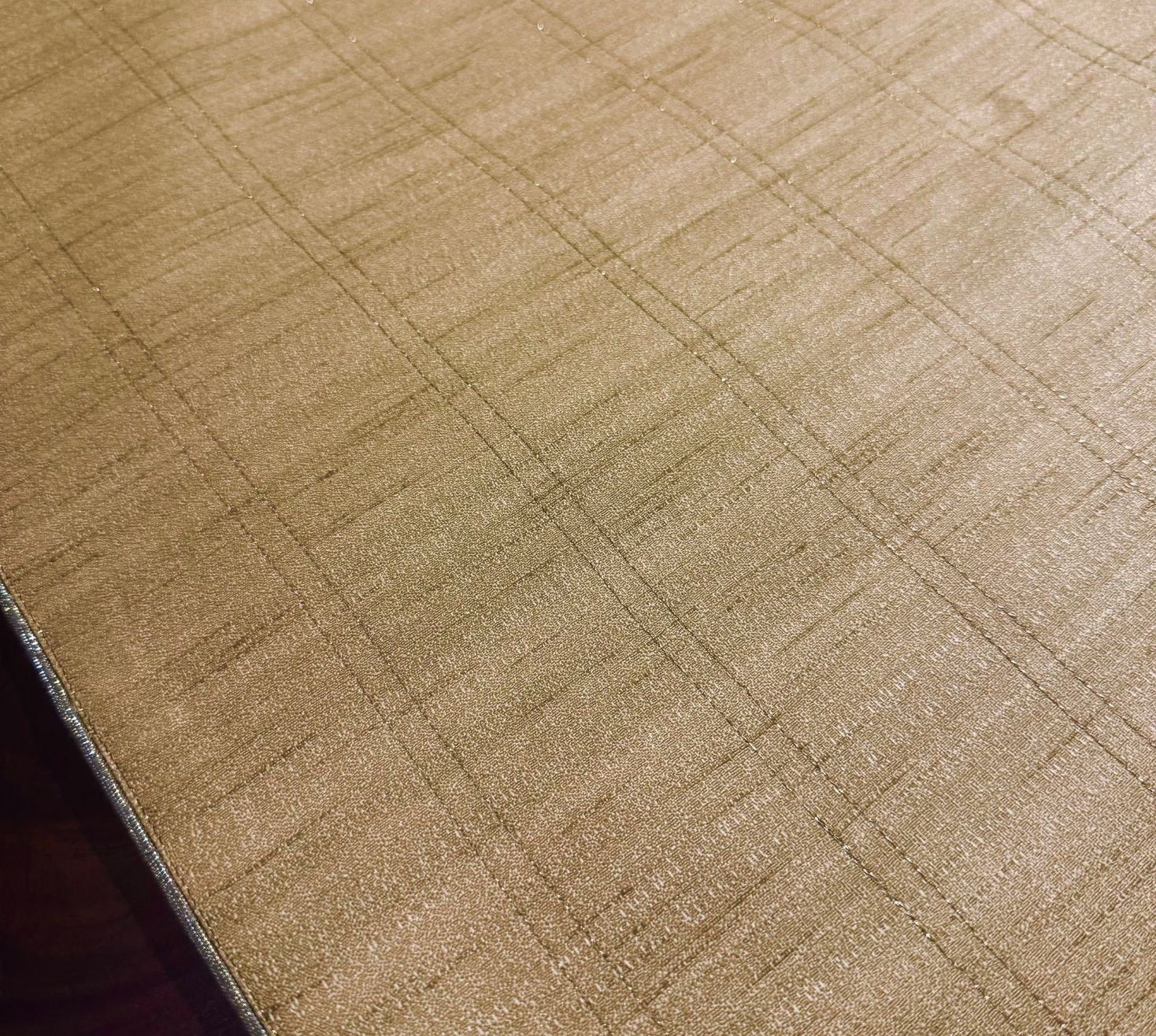 Twin embroidered Zari Gold runner