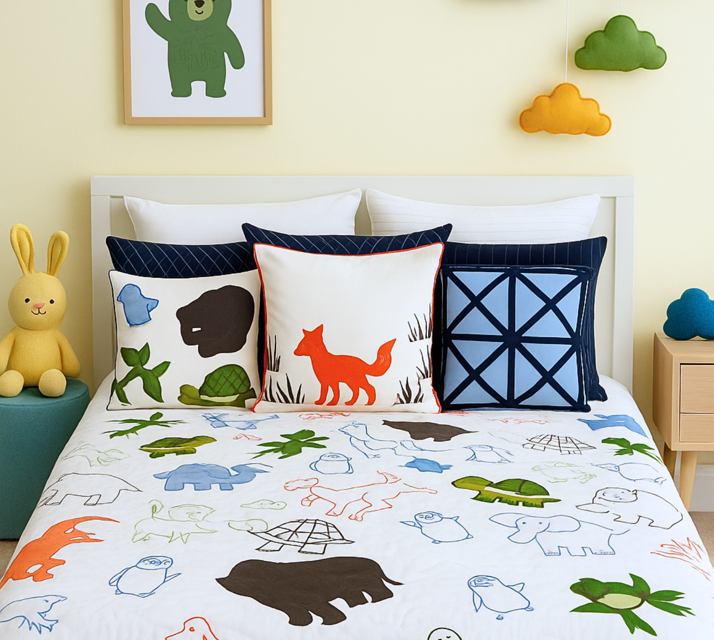 Animal Kingdom quilted bedspread