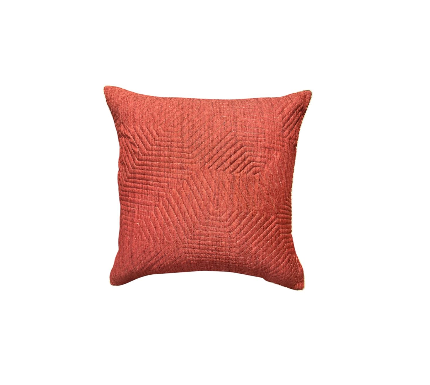 Rust Reverie Quilted Cushion Cover