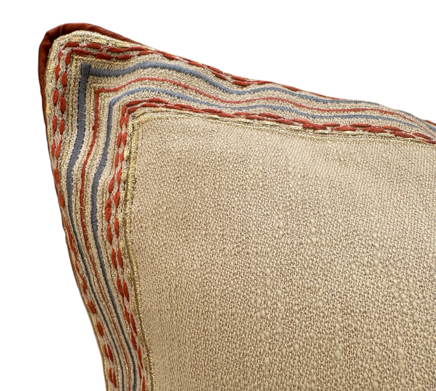 Threads of colour cushion cover