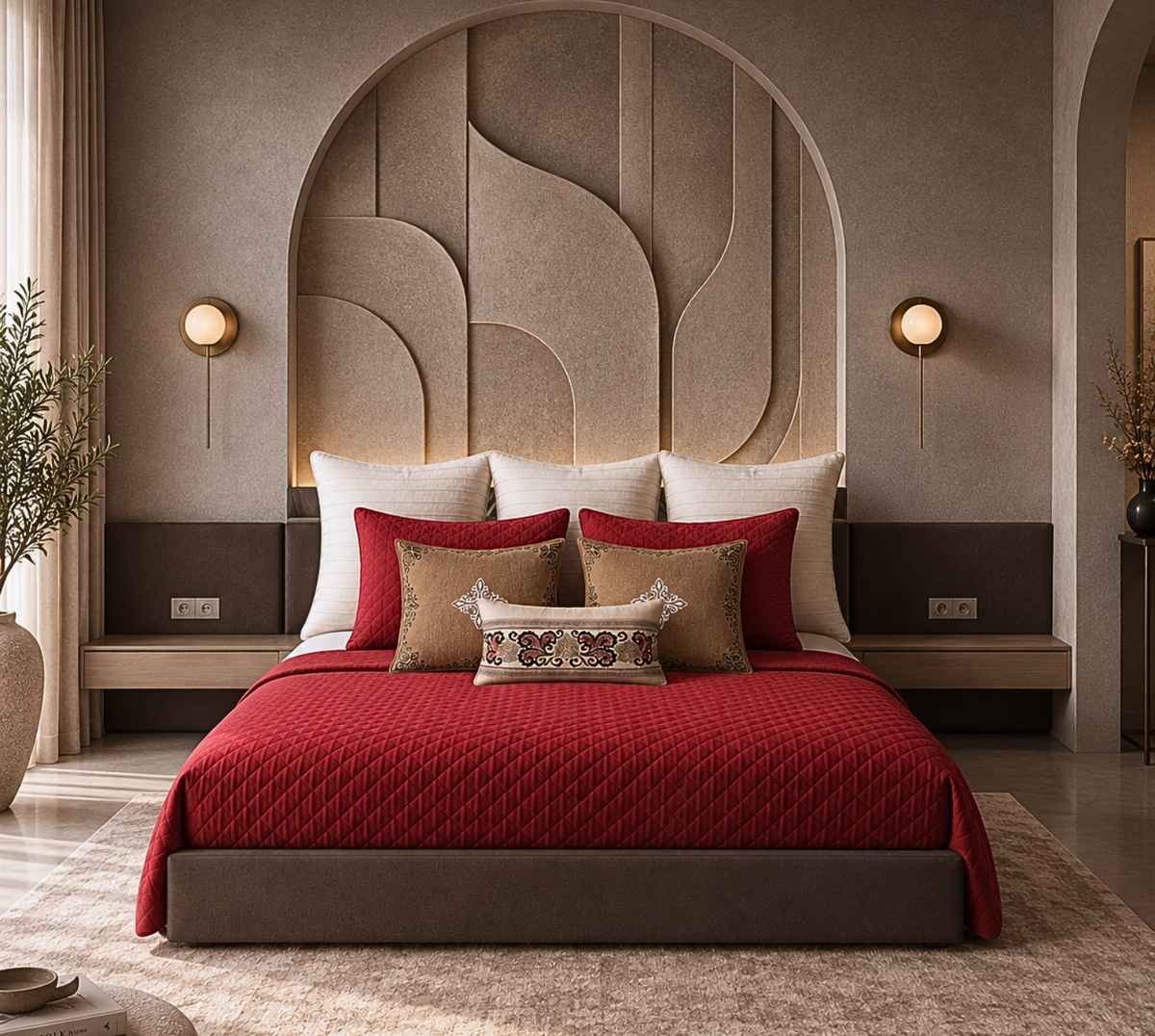 The rouge story cotton quilted bedspread