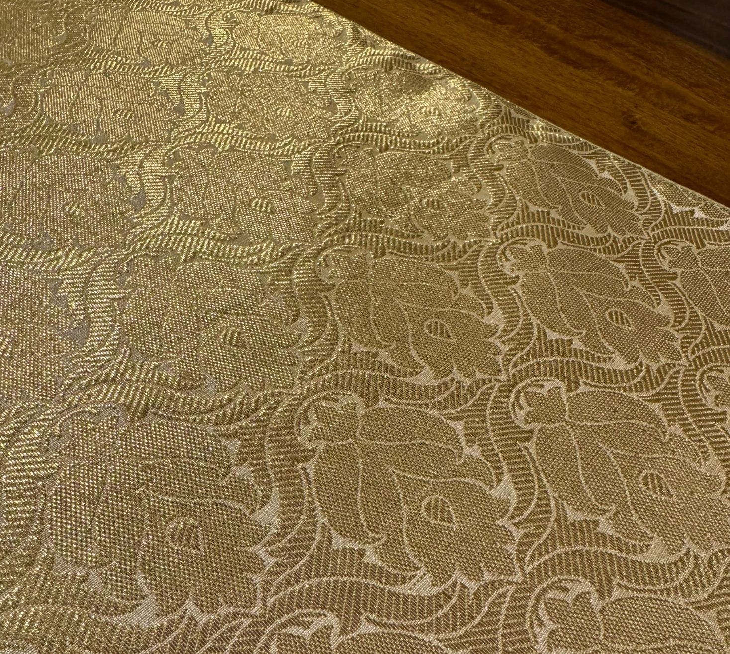 Gold floral brocade placemats