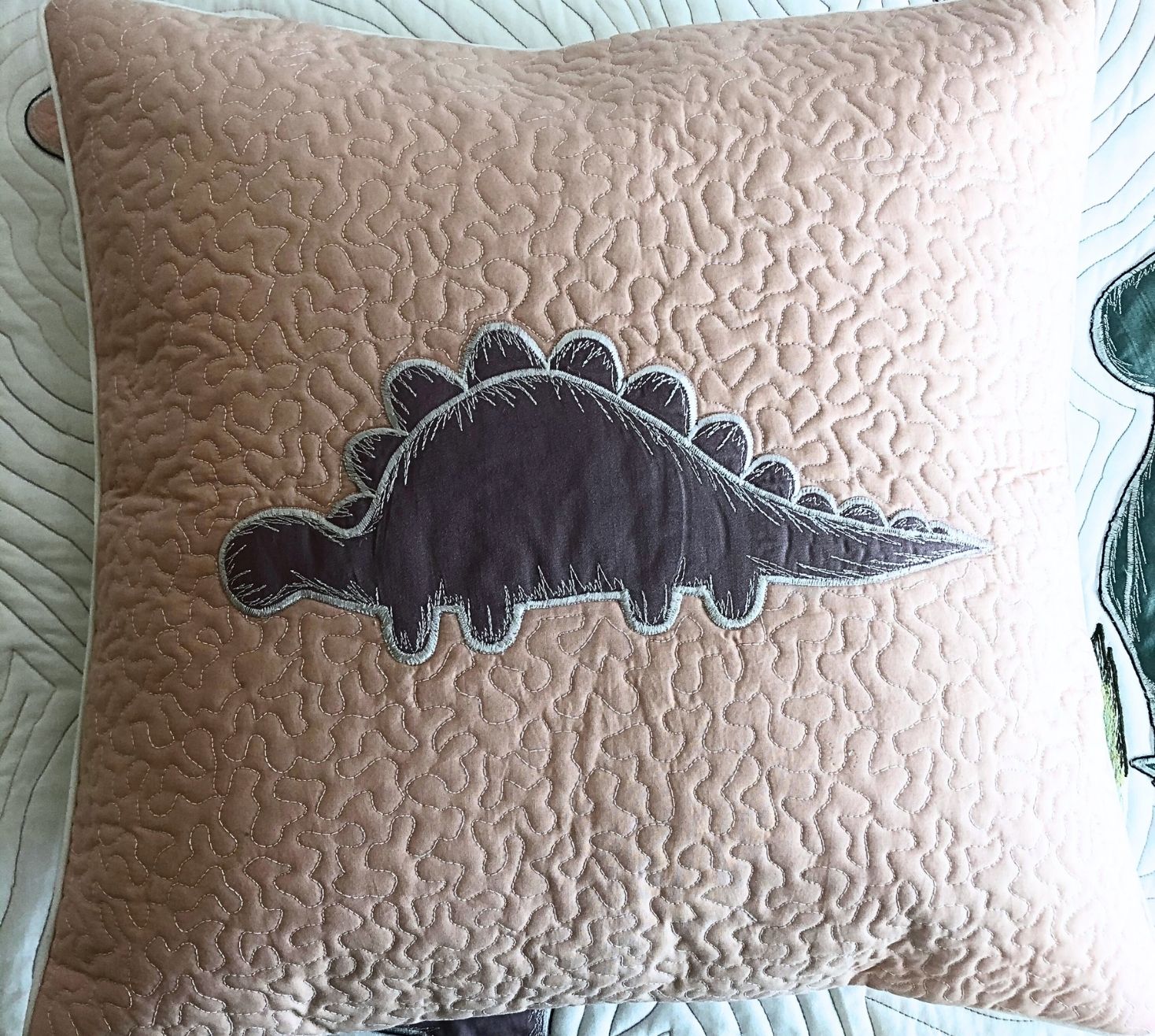 The Dino Dreams Quilted Bedspread