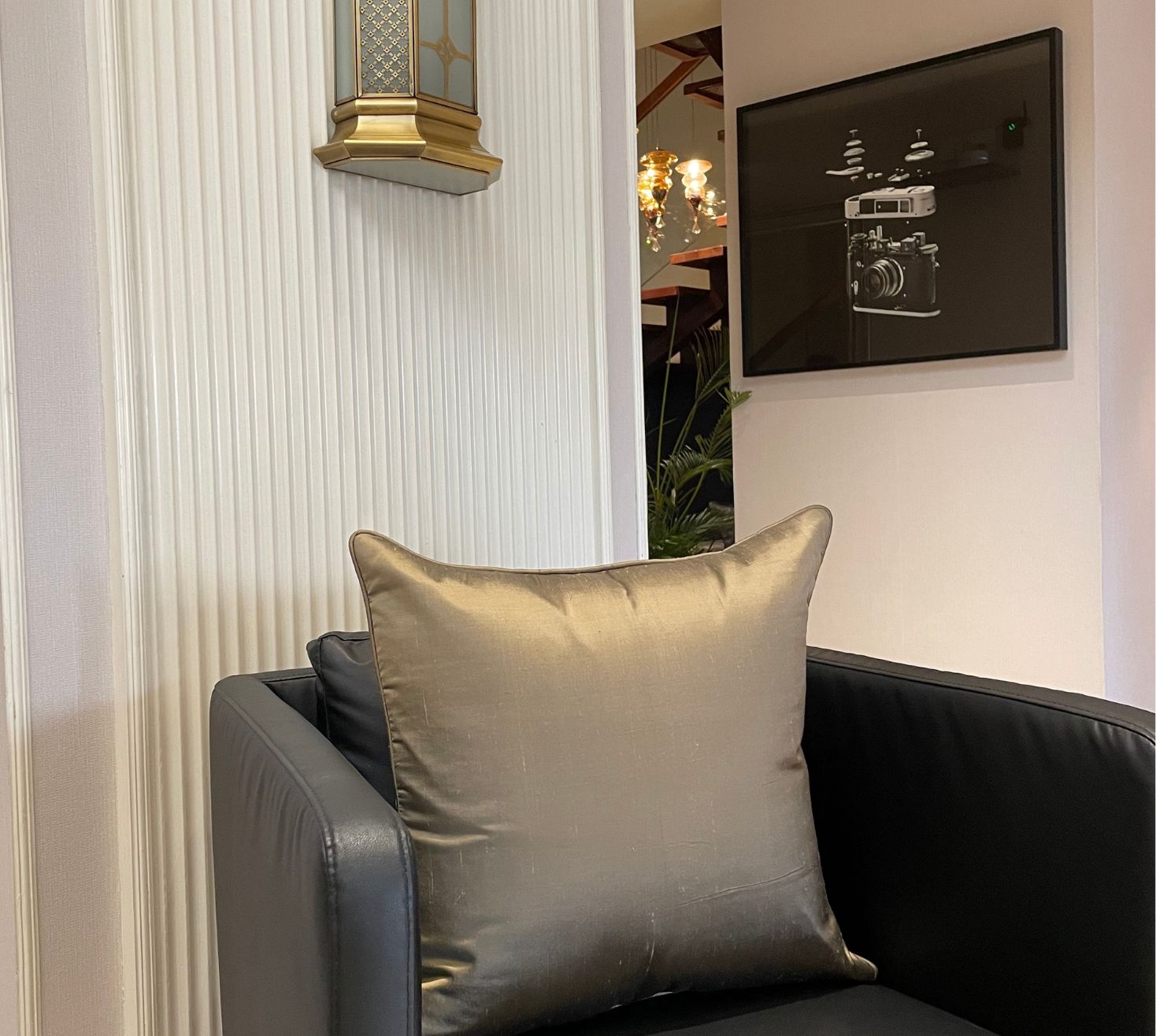 Caramel plain silk cushion cover