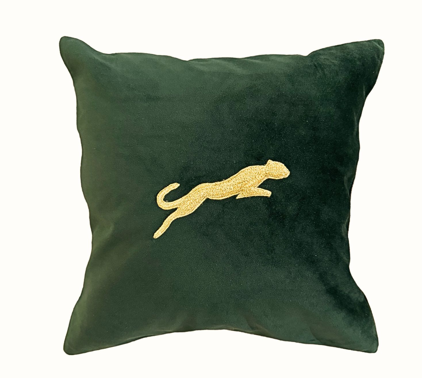 The graceful leopard in motion cushion cover
