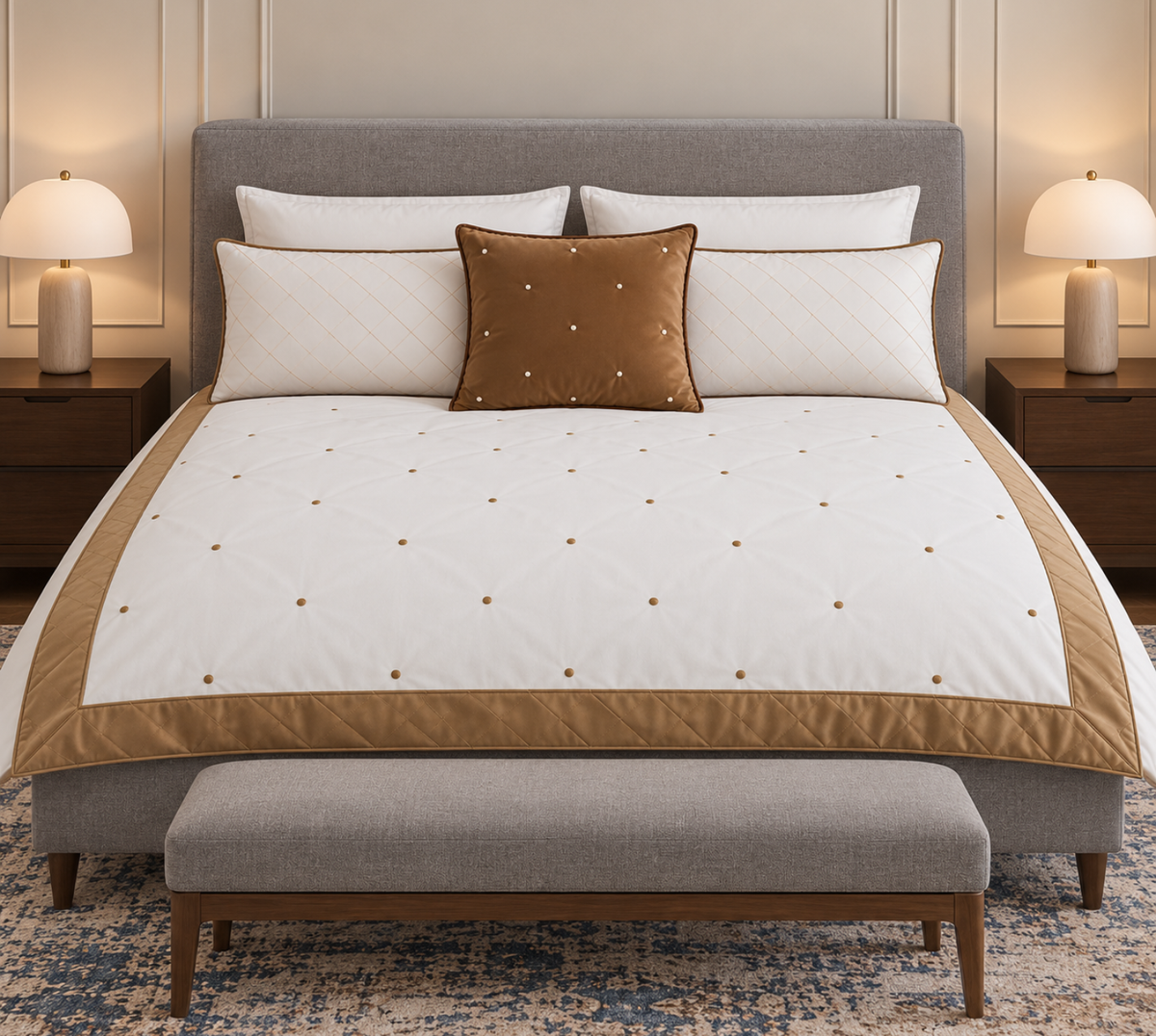 The golden dot cotton duvet cover set