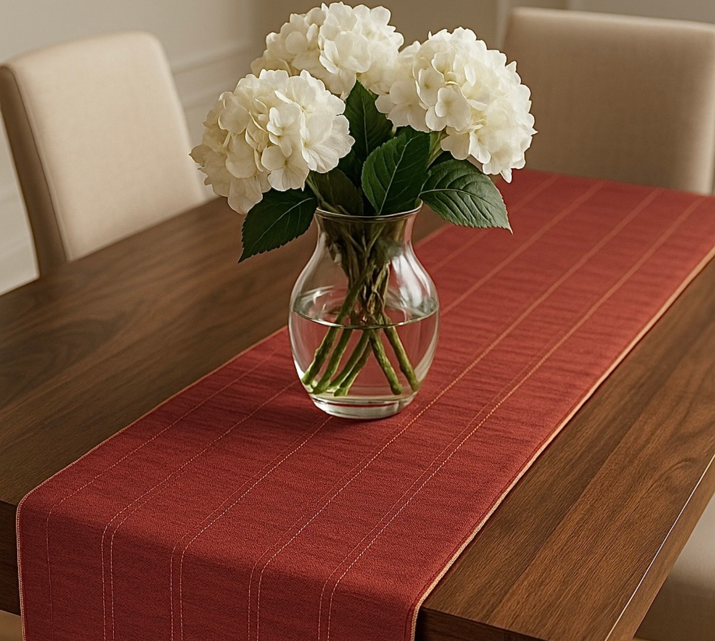 Twin embroidered carrot  Zari runner