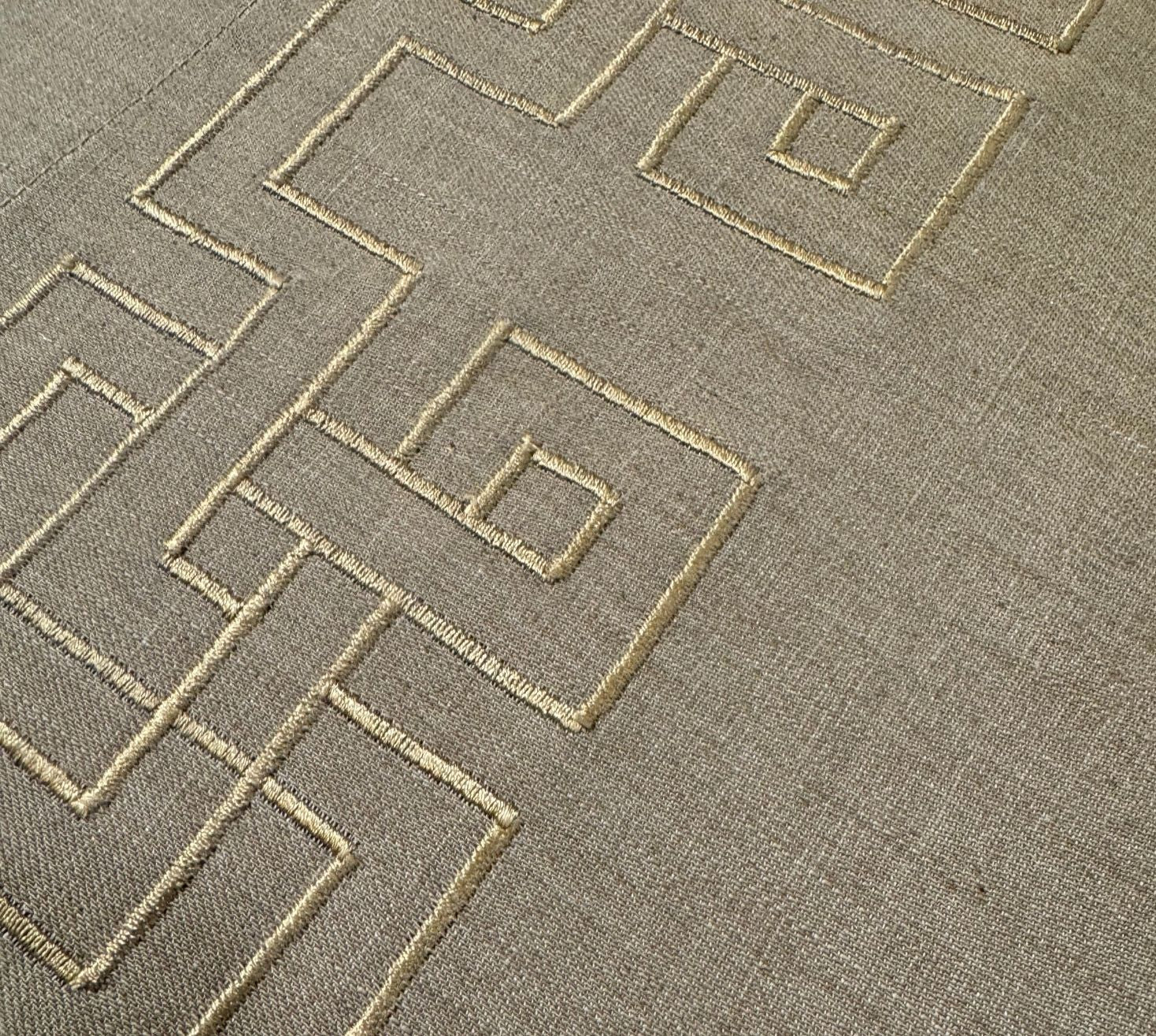 Geometrical Embroidered Linen Placemats