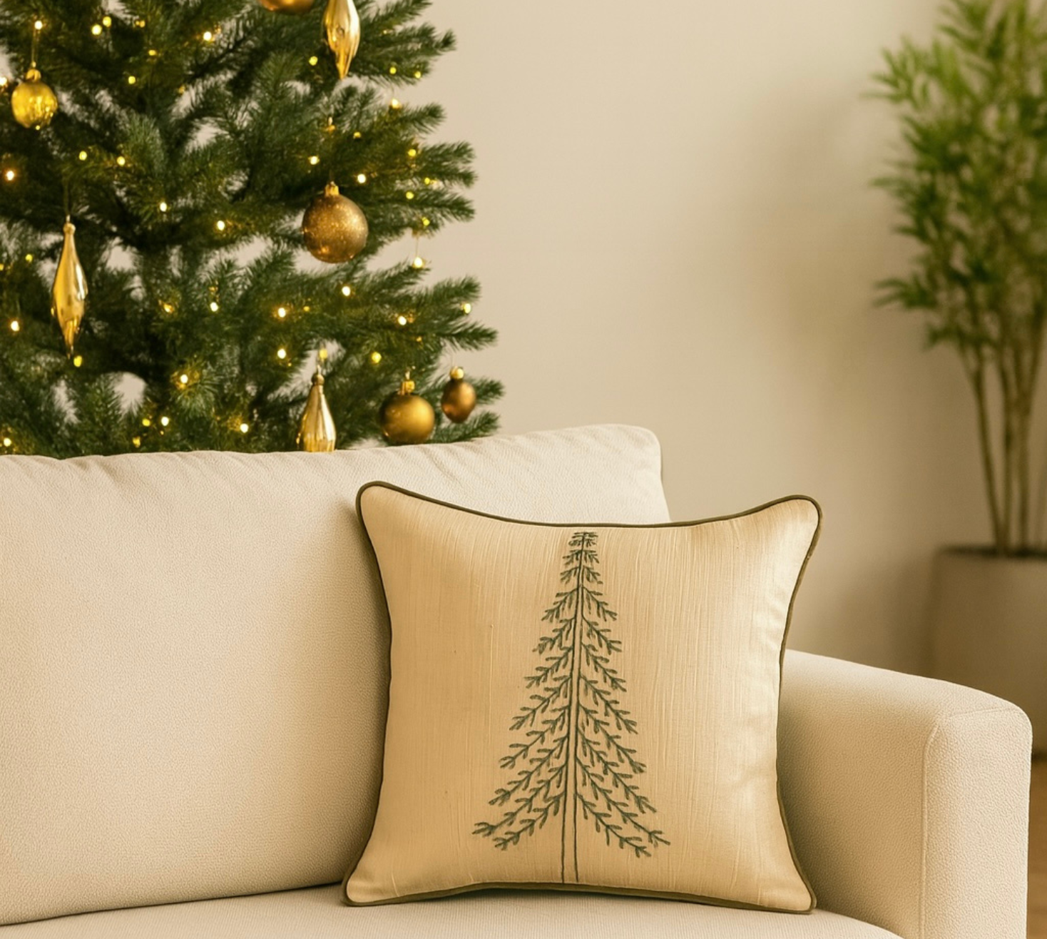 The silent silk pine cushion cover