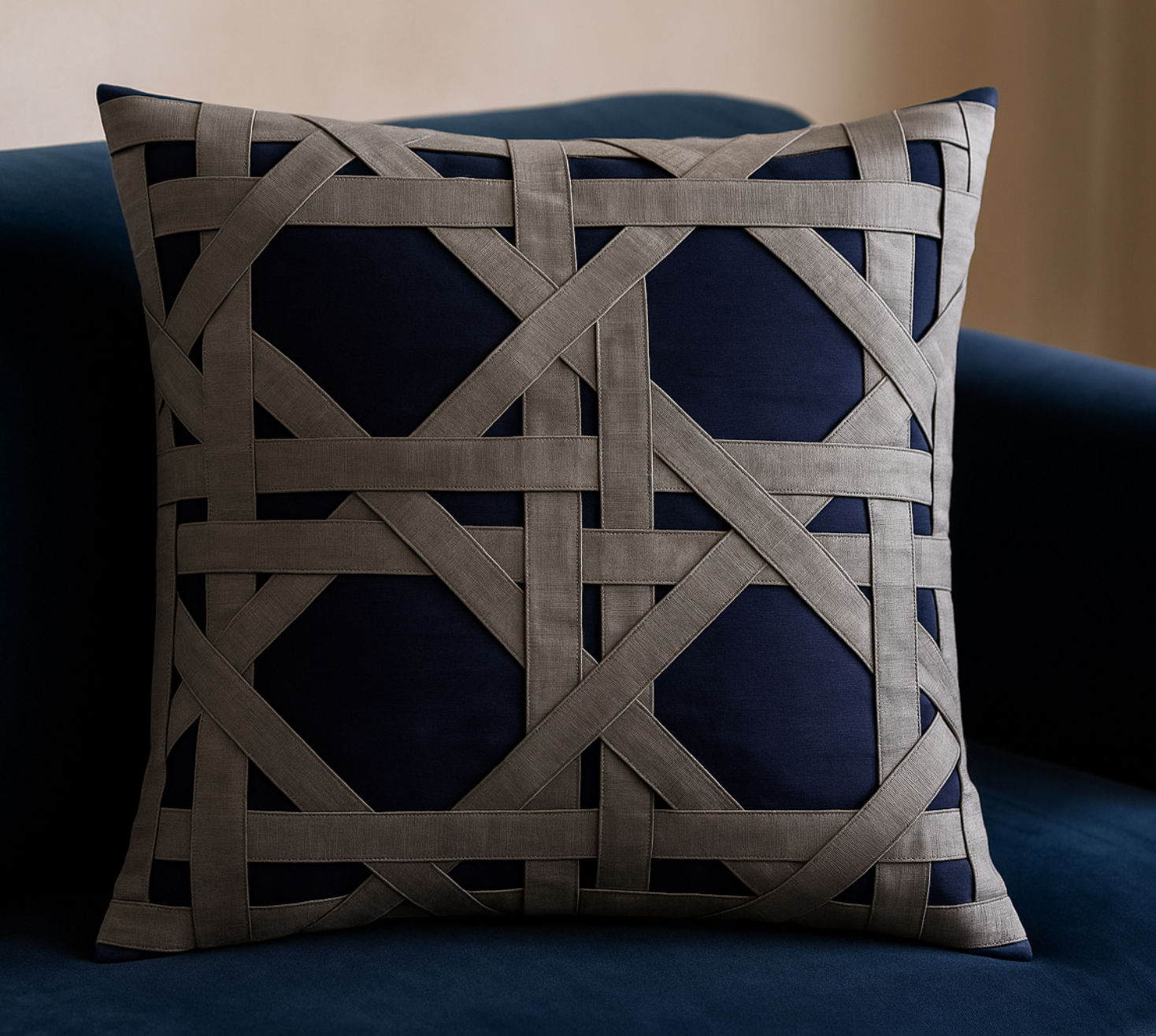 Silver weave symphony cushion cover