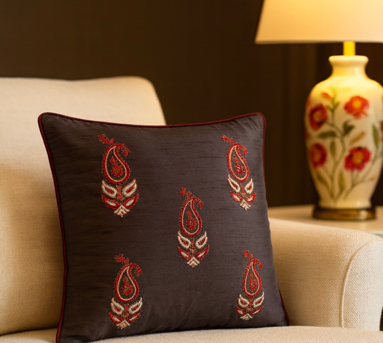 The Royal Multi Paisley Cushion Cover