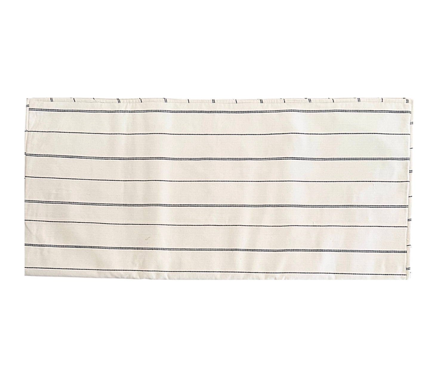 Monochrome Harmony woven quilted linen bed runner