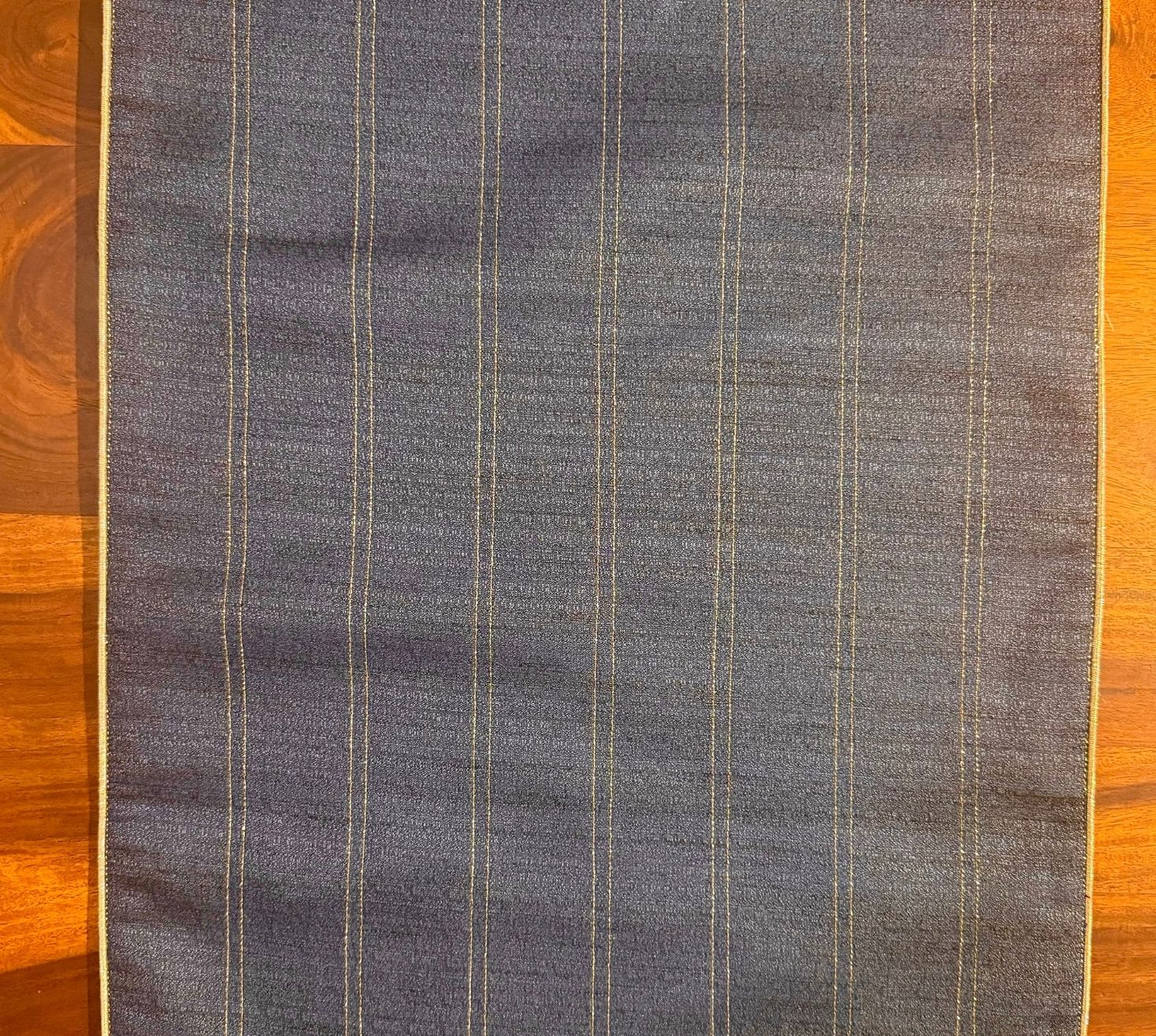 Twin embroidered Zari Blue runner