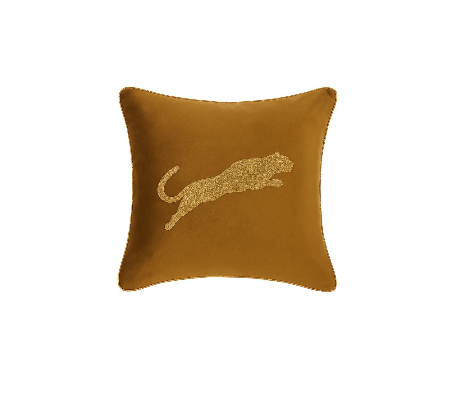 The Leopard Luxe in gold cushion cover