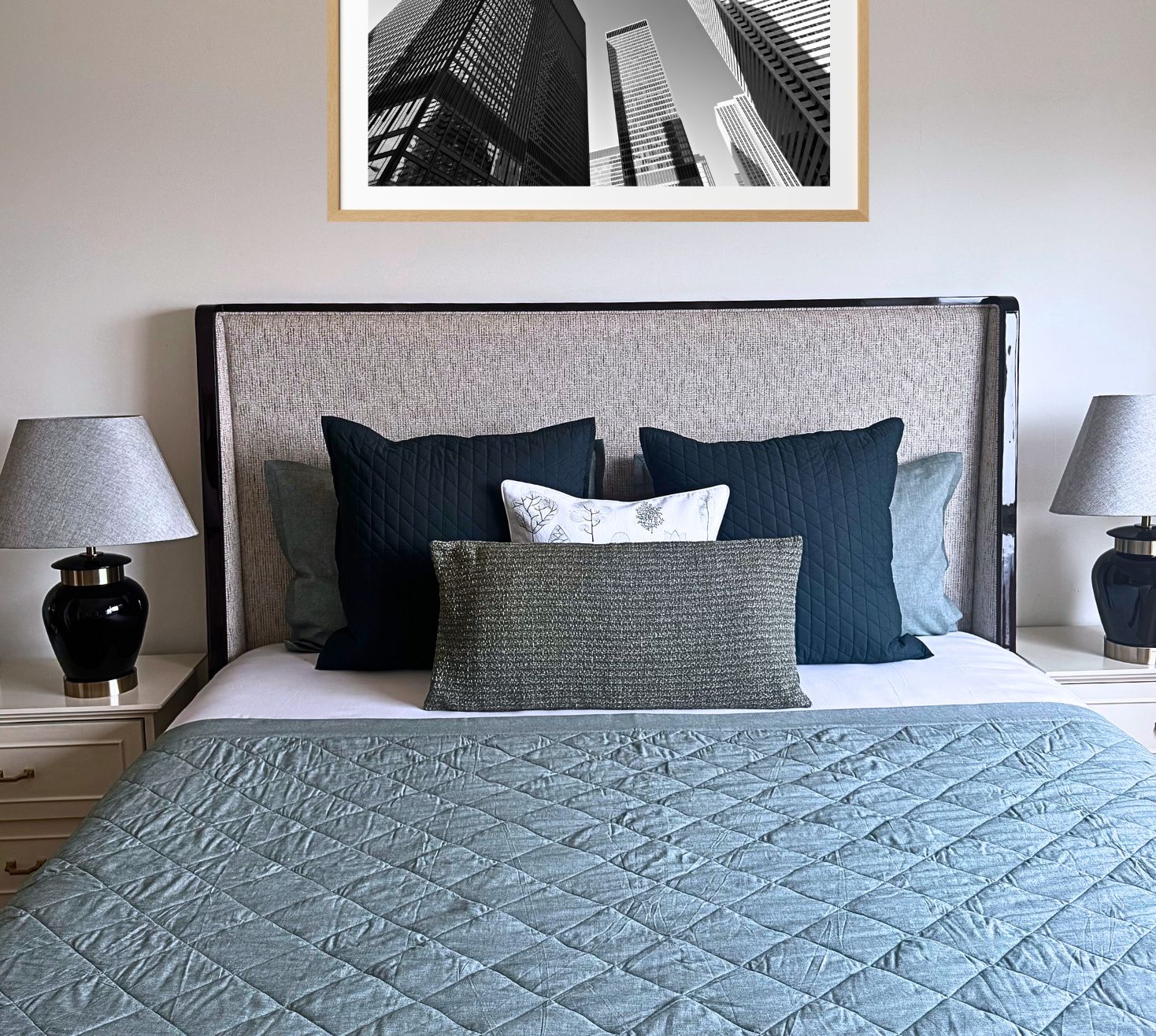 Timeless haven Sage green quilted bedspread