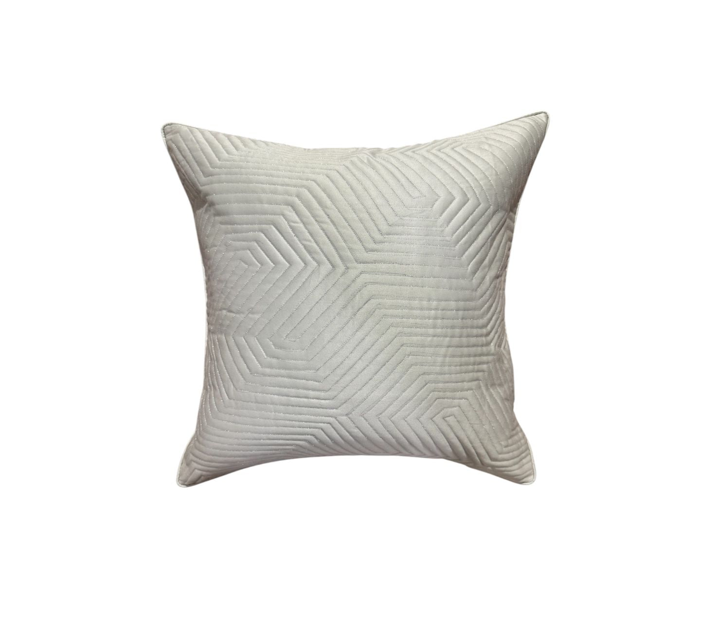 The Silver Lining - grey quilted cushion cover