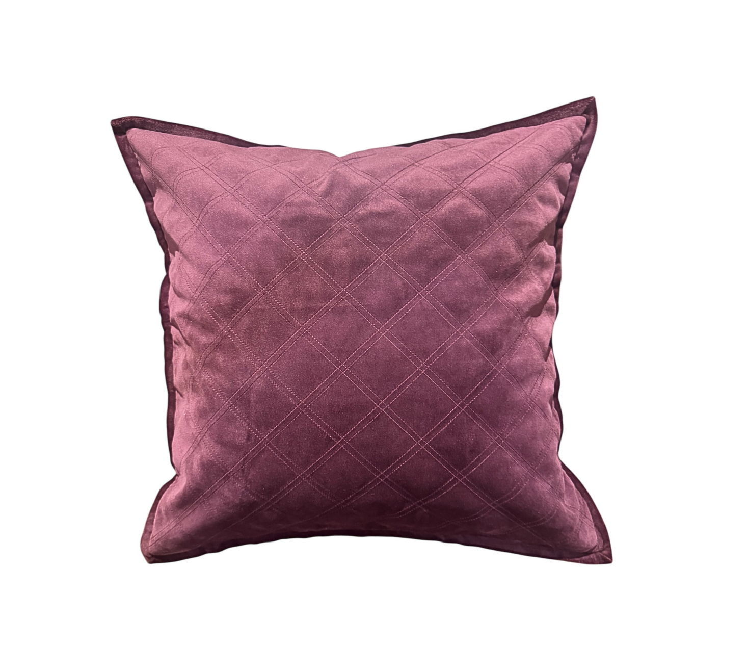 Wine red velvet embroidered cushion cover